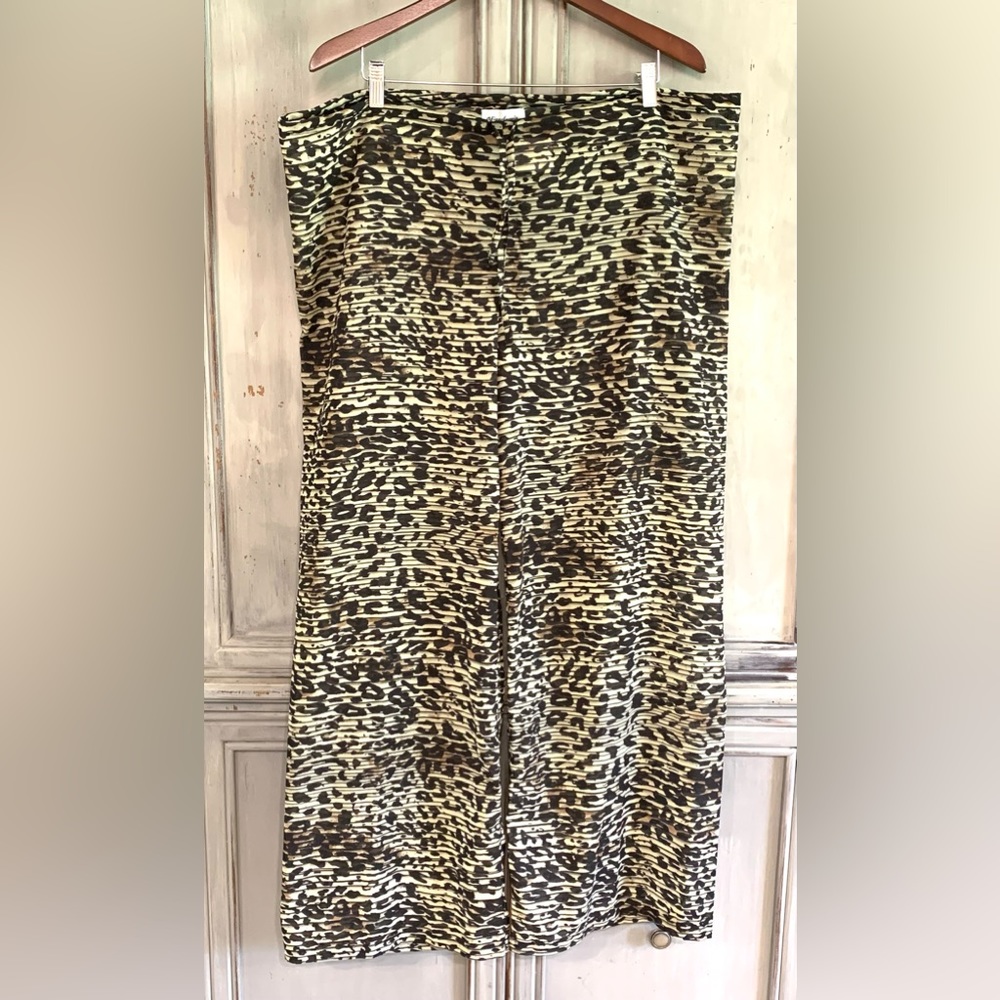 Miraclesuit Leopard Print Beach Swim Suit Coverup Pants *Sz S